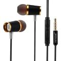 Gold Metal Dm1 In-Ear Earphone Headset In-Ear Earphone With Mic 2 Colors Gaming Headset Colorful Headset. 