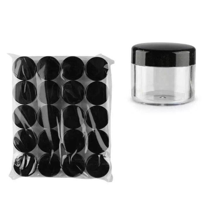 10ML Empty Round Clear crystal Cosmetic Bottles Jar Pot Containers Case Box With Black Lids For Face Cream Lotion Make-up Nail Art Eye Shadow