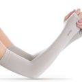 1 Pair Sport Arm Sleeves / Sun UV Protection Long Gloves / Ice Silk Sunscreen Sleeves Hand Protector /Half Finger Sleeves Arm band. 
