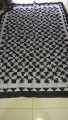 Traditional Sindhi Rilli - Bedsheet - Black and White - Box Design (6ft by 4ft). 