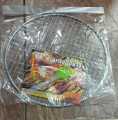 Stainless Multipurpose Steel Round Grill Net with Foot Baecue Rack Steam Baking Rack Camping Outdoor BBQ Meshes. 