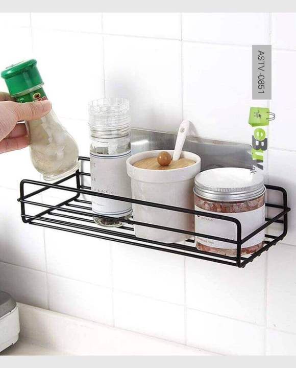 2%20Pcs%20Kitchen%20/%20bathroom%20punch%20Storage%20rack%20wall%20mount%20multipurpose%20shampoo%20and%20accessories%20holder%20-%20Image%202