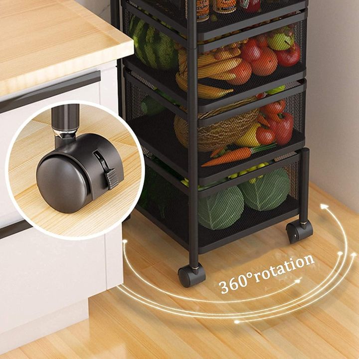 Four%20layer%20360%C2%B0%20Kitchen%20Rack%20Storage%20Multi-Layer%20Movable%20Floor%20Turntable%20Trolley%20for%20Vegetable%20Fruit%20-%20Image%204