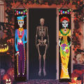Day Of The Dead Hanging Flags Mexican-themed Party Decorations Halloween Porch Sign Skeleton Couple Party Decoration Hanging Door Curtain Banner. 