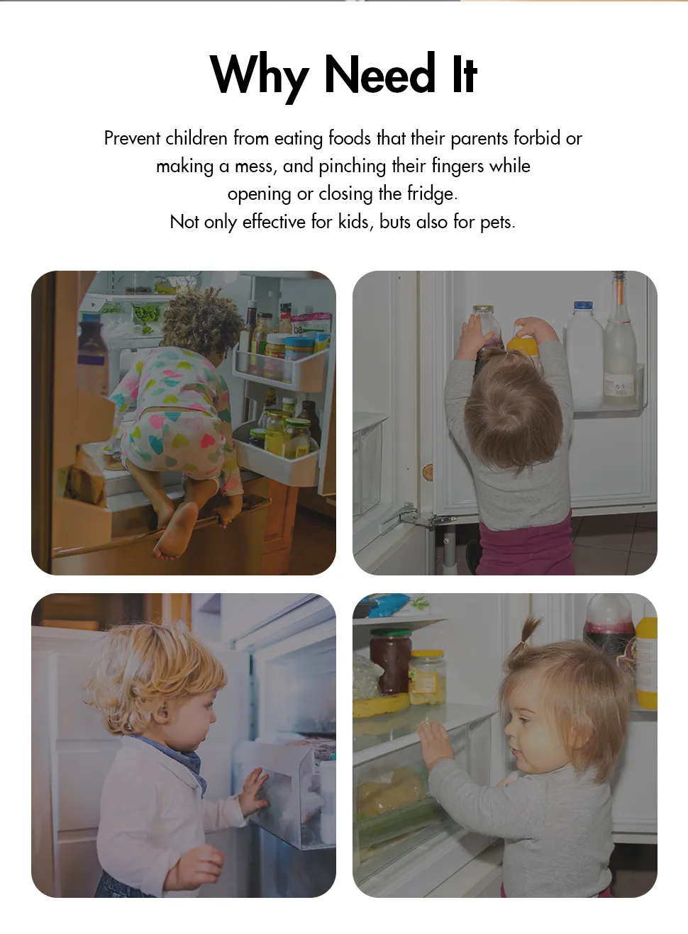 Kiddie Guard Child Safety Refrigerator Lock Door Fridge Lock