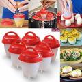 Silicone Egg Cooker, Hard Boiled Egg Maker 6 Pieces Silicone Egg Poachers, Boiled Egg Cooker without Shell, BPA Free Non-Stick Egg Poacher, Fast Poaching Egg Cooker  Steamer for Hard Boiled Eggs. 
