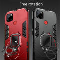 Biruiqu For Realme C12 Soft TPU+Hard PC Black Panther Shockproof Slim Protective Case Cover with Kickstand. 