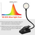 LENCENT 9 LED Book Light, 12 Modes Eye Protection Clip On Reading Light, Flexible Book Lamp with USB Rechargeable for Bookworm, Kid, Night Reading [Amber&White&Warm&Mixed]. 
