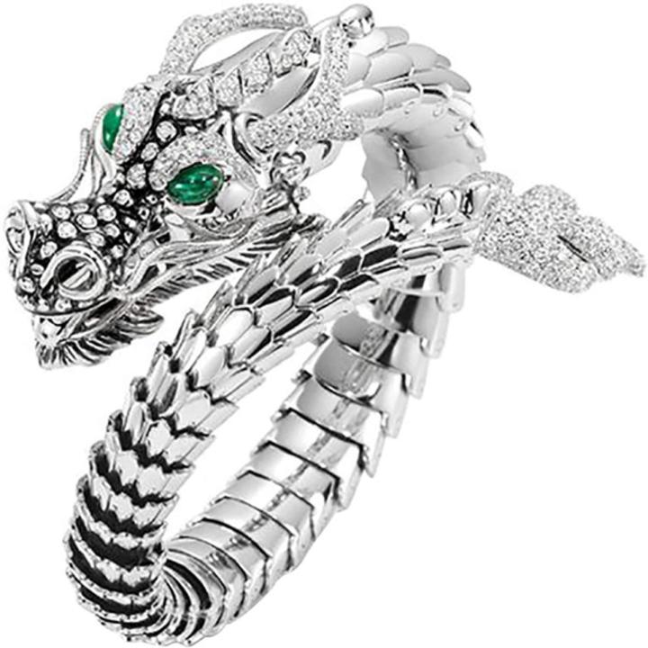 Unique Men's Chinese Dragon Ring Cool Cycling Men and Women's Rings Size Adjust