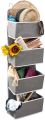 Over the Door Hanging Organizer with 4 Pocket, Home Storage Organizer with Hook for Pantry Baby Nursery Bathroom Closet Dorm. 