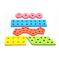 Wooden Geometric Shape Matching 5 Column Blocks Pole For Boys and Girls. 
