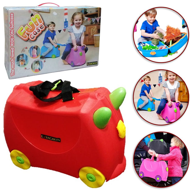 Funcase Briefcase Hard Plastic Toy Chest School Bag Luggage With Wheels Funcase briefcase hard plastic toy chest school bag luggage with wheels