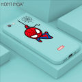 Hontinga for iPhone 6 Plus / 6S Plus Case Cute Marvel Avengers Cartoon Spiderman Spider Man Phone Case Square Edge Silicone Cases Full Lens Cover Shockproof Protection Case. 