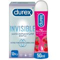 Durex Condoms Invisible Extra Thin Condoms 12s + Durex Play Lube Water Based Gel Very Cherry 50ml. 