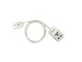 Mini Portable Extension Lead 10A 3Way Socket Electric Board With 40/76 Copper Wire. 