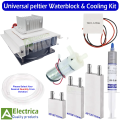 TEC1-12706/12710/12715 40mm*40mm/80mm/120mm Water Cooling Heatsink Block Waterblock and 12v DIY thermoelectric peltier refrigeration kit waer pump Thermoelectric Peltier Module and kit by electrica. 