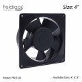 FEIDIAO 220V 4 inch Axial Panel Fan/Cooling Fan (Round Back) - Imported - Exhaust Fan for Kitchen Hoods / Machines / Server Racks / Commercial / Residential Use. 