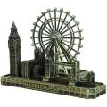 Retro City Bronze London Eye Big Ben Tower Bridge UK Model Decor Metal Statue Figurine Living Room Vintage Home Decor for Gifts Party Desktop Decoration. 