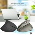 HXSJ T24 6 Buttons 2400 DPI 2.4G Wireless Vertical Ergonomic Mouse with USB Receiver. 