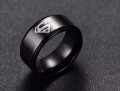 Superman Black Logo Ring For Men And Boys. 