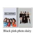 Black pink customized photo diary in 4x6 inches with 20 Pages with your own photos l Black pink diary. 