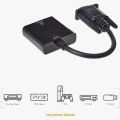HDMI to VGA Converter Gold-Plated HDMI (Female) to VGA (Male) Adapter with 3.5mm Audio Port (Only from HDMI to VGA), Black. 