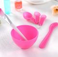 4 in 1 DIY Facial Mask Mixing Bowl Brush Mask Stick Spoon Tool Plastic Face Care Set. 