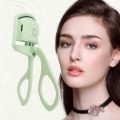 Green Eyelash Curler Portable Electric Heated Perm Comb USB Rechargeable Long Lasting Eyelashes Thermal Curler Makeup Tools. 