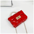 New Girl Pearl Handbag Small Fragrant Style Diamond Jelly Bag Mini Shoulder Crossbody Bag Children's Bag Wholesale. 