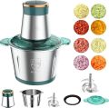 2L/3L Electric Mini Food Chopper Food Processor Meat Grinder,4 Bi-Level Blades,2-speed,Stainless Steel Bowl Kitchen Mincer Blender For Meat,Vegetables,Fruits,Onion. 