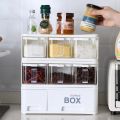 **Kitchen Seasoning Box Masala Box | Spice Rack with Spoon | Easy to Assemble & Disassemble | 6 & 9 Compartment Spice Storage Container | Condiment Jars for Kitchen Storage | Salt & Spices Organizer | pretty Neat Spice Rack for Home Cooking**. 