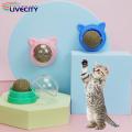Kitten Licking Toy Self-adhesive Catnip Ball Edible Cat Lick Treats Toy. 