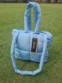 Large Square Queenie Quilted Zipper Bag with Handle, Fashionable and Spacious Tote Bag. 