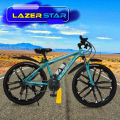LAZER STAR 26 INCH MOUNTAIN BIKE , CYCLE FOR BOYS , RACING EDITION BICYCLE , ROAD BIKE 10 GEARS. 
