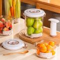 Vacuum Containers for Food Storage with Manual Pump, Portable Pantry Universal Vacuum Sealer Durable Easy Install. 
