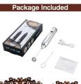 Rechargeable Milk Frother Handheld Electric Foam Maker ,3 Speed Adjustable Mini Blender for Bulletproof Coffee, White. 