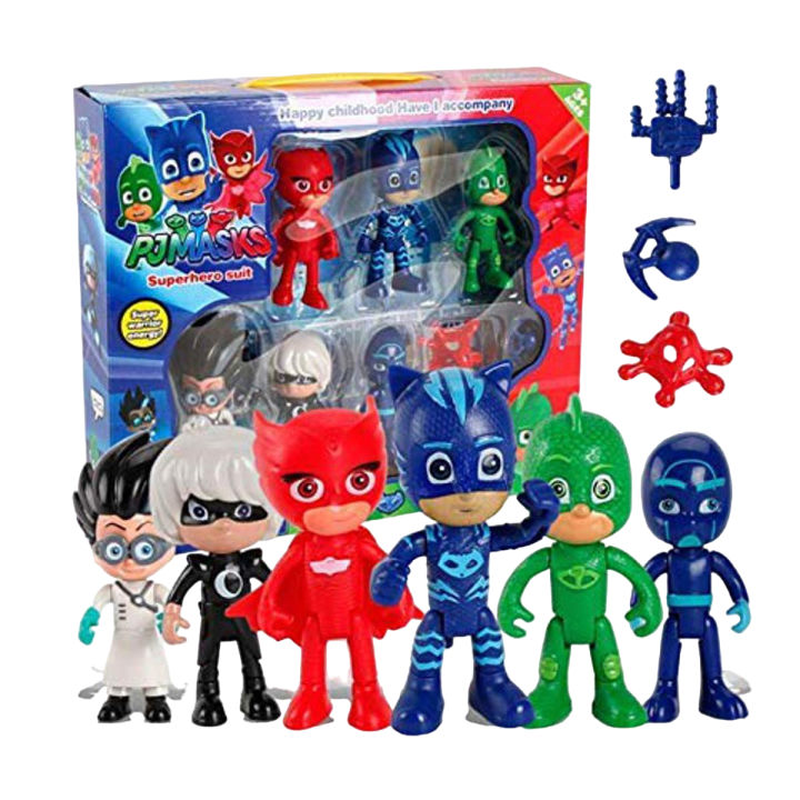 PJ Masks 6 Action Figures and Accessories Set – 4 inches | Daraz.pk