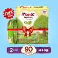 Momse Diapers Mega Size 2 - 90 PCs - 4 -8 Kg with Free Wipes. 