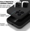 iPhone 13 Pro Max Black Soft Silicon Back Cover. 