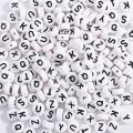 100Pcs Letter Beads Round Letter Alphabet Beads Acrylic Beads DIY Jewelry Making Bracelet Necklace Accessories. 