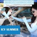 1 Pair Sport Arm Sleeves / Sun UV Protection Long Gloves / Ice Silk Sunscreen Sleeves Hand Protector /Half Finger Sleeves Arm band. 