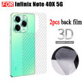 infinix Note 40X 5G Note 40 5G 4G 40 Pro Carbon Fiber Pattern Matte Back Film Rear Sticker Translucent Soft Protective Film. 