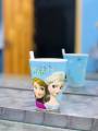 Glass - Straw Glass (Pack of 2) - Juice Glass with Straw - Kids Straw Glass - Kids Juice Glass - Pipe Glass without Cover - Anna Elsa Glass - Sofia Glass - Ben 10 Glass. 