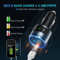 Car FM Transmitter USB QC 3.0 Quick Charge Mobile Charger  Bluetooth 5.0 (VicTsing). 