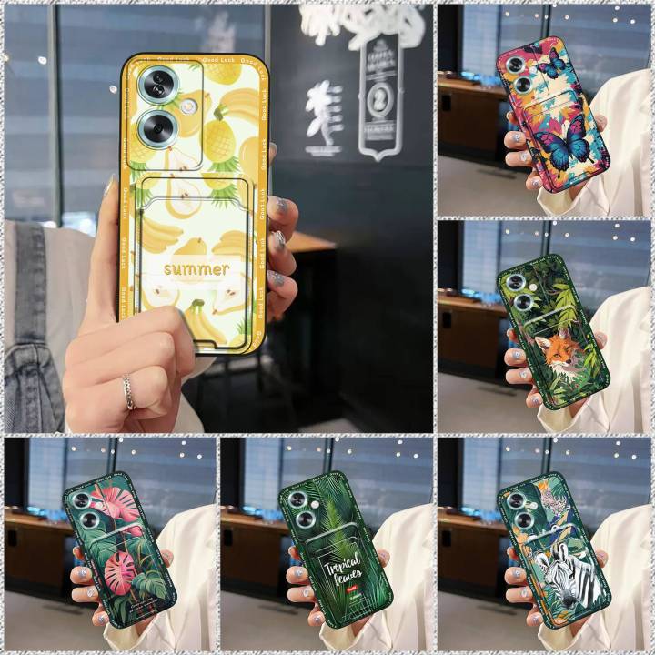 Waterproof Graffiti Phone Case For OPPO A79 5G 2023/A2 5G/1+Nord N30 SE Cartoon Card slot Back Cover Card bag Anti-knock