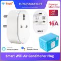 Tuya 16A Smart WiFi Plug | Power Monitoring | Alexa & Google Assistant | Smart Home Automation Socket | Air Conditioner Plug | Geyser Plug | Heavy Load Smart Socket. 