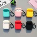 Silicone Airpods Case with Hook for Gen 1 2 i11 i12 i13 i14 i15 i18 Shockproof. 