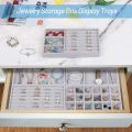Jewelry Organizer Tray, 5 Pcs Stackable Velvet Jewelry Organizer for Drawer, Jewelry Storage Display Trays Showcase. 
