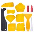 12 Pieces Caulking Tool Kit Silicone Sealant Finishing Tool Grout Scraper Caulk Remover And Caulk Nozzle And Caulk Caps. 