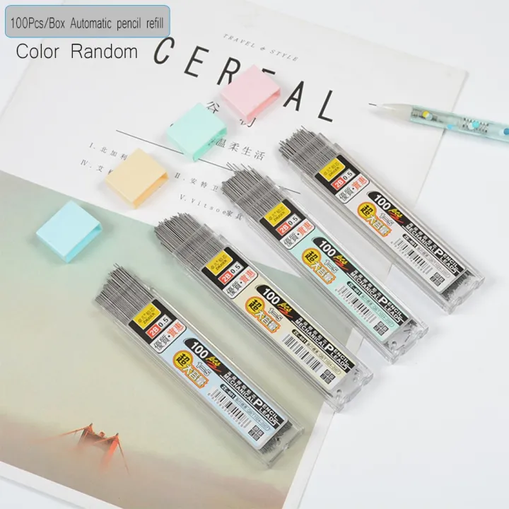 100Pcs/Box%200.5/0.7mm%20Mechanical%20Pencil%20Replace%20Lead%20Pencil%20Refill%20Erasable%20Smooth%20Writing%20Drawing%20Stationery%20Graphite%20Lead%202B%20-%20Image%203